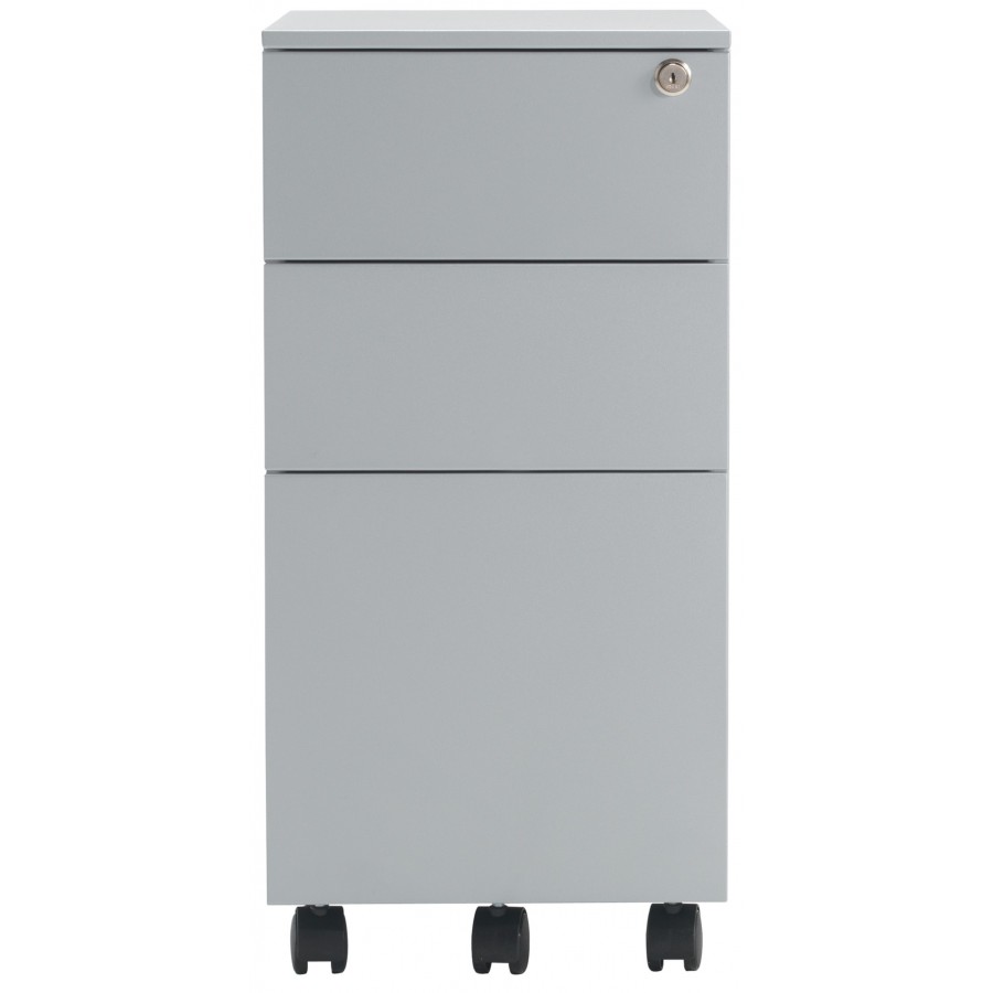 Thurrock Narrow Lockable Steel Mobile Pedestal